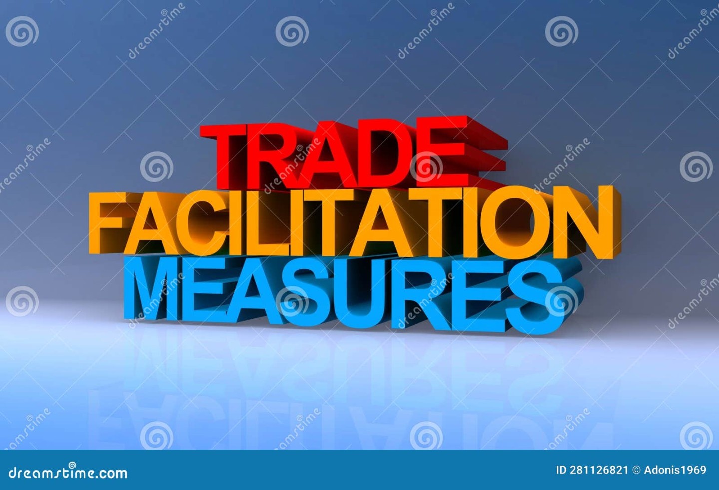 Trade Facilitation Measures on Blue Stock Illustration